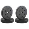 vidaXL Weight Plates 4 pcs Black &Oslash; 21.5 x 3.8 cm