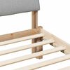 vidaXL Bed frame Brown and light grey 180 x 200 cm Solid pine wood