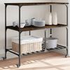 vidaXL Kitchen Trolley Smoked Oak 100x50x95 cm Engineered Wood