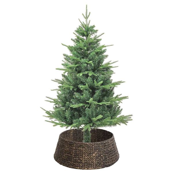 vidaXL Christmas Tree Collar Black 75 x 75 x 25 cm Water hyacinth