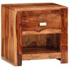vidaXL Nightstand with 1 Drawer Solid Acacia Wood