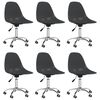 vidaXL Swivel Dining Chairs 6 pcs Light Grey PP
