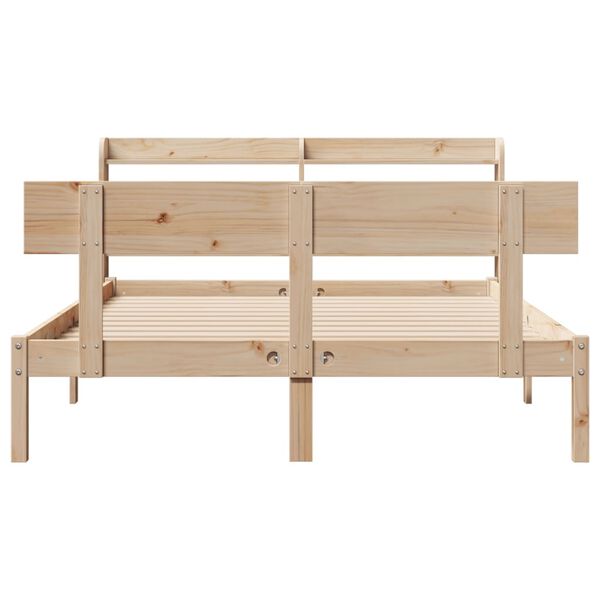 vidaXL Bed Frame without Mattress 120x190 cm Small Double Solid Wood Pine