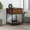 vidaXL Bedside Table Brown Oak 44x45x58 cm Engineered Wood