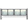 vidaXL Black Single Door Fence Gate 300x100 cm