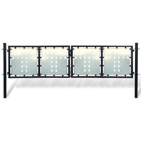 vidaXL Black Single Door Fence Gate 300x100 cm