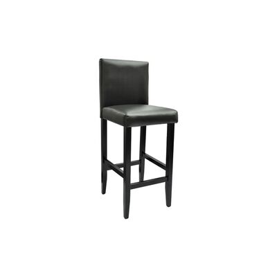 Bar Table with 4 Bar Chairs Black