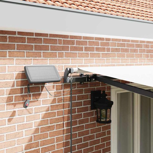 vidaXL Retractable Awning Manual White 500 x 350 cm Fabric