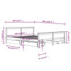 vidaXL Bed Frame without Mattress with 4 Drawers Solid Wood 180x200 cm Super King