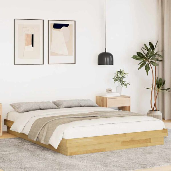 vidaXL Bed Frame without Mattress 160x200 cm Solid Wood Oak