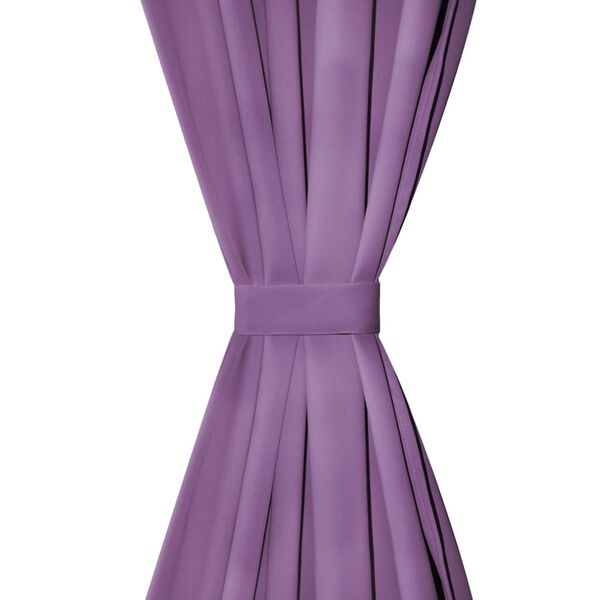 vidaXL Micro-Satin Curtains 2 pcs with Loops 140x225 cm Lilac