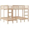 vidaXL Triple Bunk Bed Frame 160x200/80x160 cm Solid Wood Pine