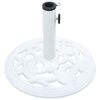 vidaXL Umbrella Base White 9 kg 40 cm Cast Iron