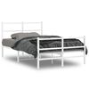 vidaXL Metal Bed Frame without Mattress with Footboard&nbsp;White 120x190cm
