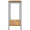vidaXL Outdoor Table with Storage Natural and grey 80 x 35 x 75 cm
