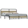 vidaXL Metal Bed Frame without Mattress Sonoma Oak 183x213 cm