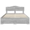 vidaXL Bed Frame with Drawer Grey Sonoma 140 x 200 cm Engineered Wood
