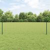 vidaXL Fence and Post Green 0.6 x 25 m Steel