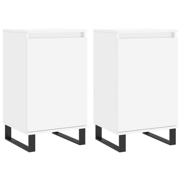 vidaXL Sideboards 2 pcs White 40x35x70 cm Engineered Wood