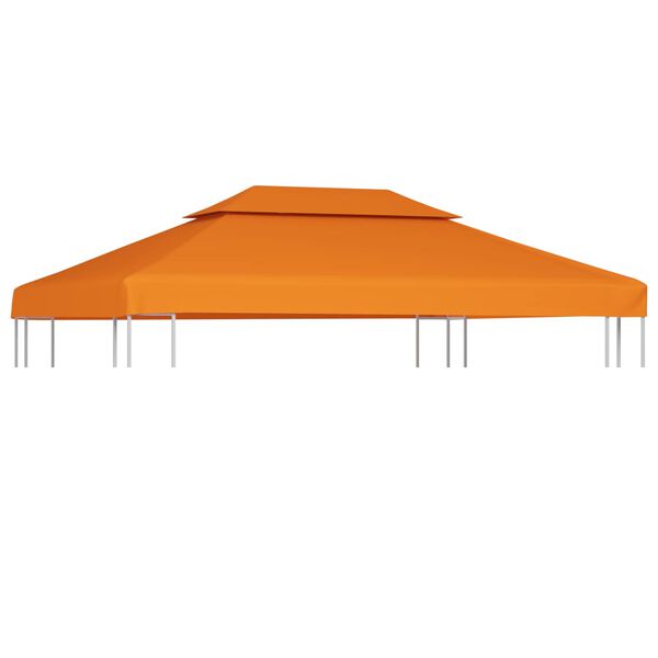 vidaXL Gazebo Cover Canopy Replacement 310 g / m² Orange 3 x 4 m