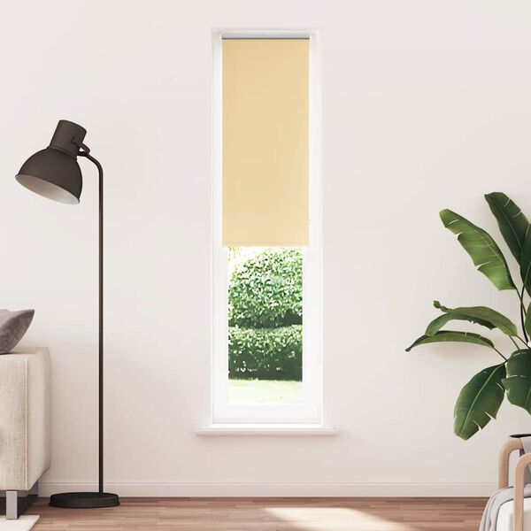 vidaXL Roller Blind Blackout Beige 55x210 cm Fabric Width 50.7 cm Polyester