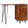 vidaXL Writing Desk with 1 Drawer and 1 Cabinet Solid Acacia Wood