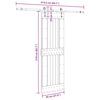 vidaXL Sliding Door with Hardware Set 70x210 cm Solid Wood Pine