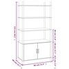 vidaXL Highboard Black 80x40x153 cm Engineered Wood