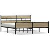 vidaXL Metal Bed Frame without Mattress Sonoma Oak 183x213 cm
