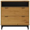 vidaXL Drawer Cabinet FLAM 80x40x80 cm Solid Wood Pine