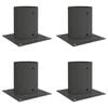 vidaXL Round Ground Anchor 4 pcs Anthracite 18 x 18 x15 cm Metal
