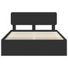 vidaXL Bed Frame with Headboard Black 160 x 200 cm Solid Pine Wood