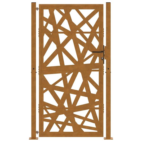 vidaXL Garden Gate 100x175 cm Weathering Steel Light Design