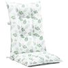 vidaXL Garden Highback Chair Cushions 2 pcs Leaf Pattern 120x50x7 cm Fabric