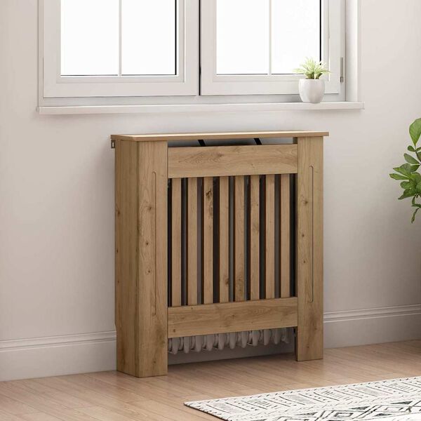 vidaXL Radiator Cover Artisan Oak 78 x 19 x 81.5 cm Engineered Wood