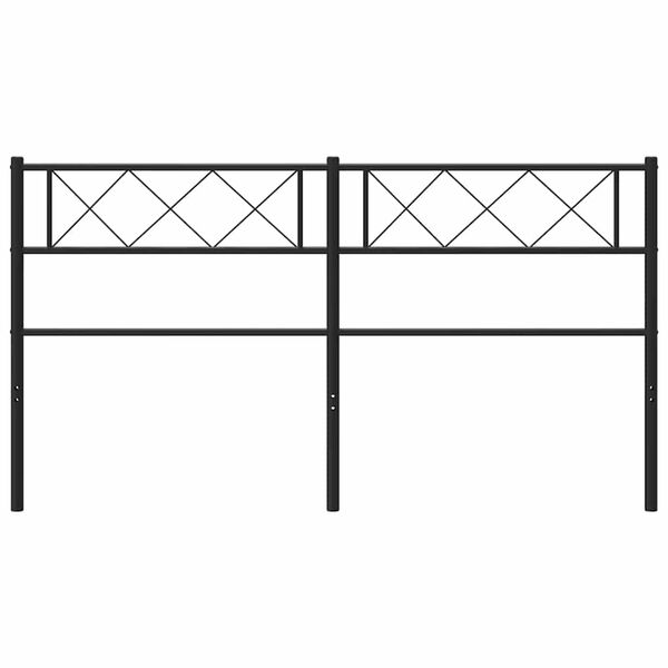 vidaXL Metal Replace Headboard Black 135 cm