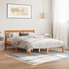 vidaXL Bed Frame without Mattress Wax Brown 120x190 cm Small Double Solid Wood Pine