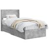 vidaXL Bed Frame with Storage and Headboard Concrete Grey 90 x 190 cm