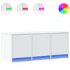 vidaXL TV Cabinet with LED White 97x34x40 cm Engineered Wood