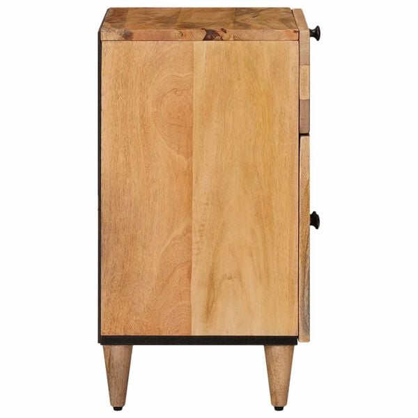 vidaXL Bedside Cabinet Natural 50 x 33 x 60 cm Solid Mango Wood