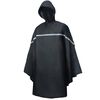 Willex Rain Poncho with Hood One Size Black