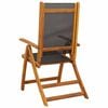 vidaXL Folding Garden Chairs 8 pcs Solid Wood Acacia and Textilene