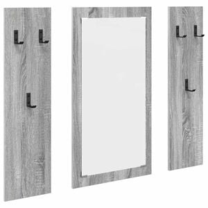 vidaXL Wall-Mounted Coat Rack Wall-Mounted Grey Sonoma Engineered wood