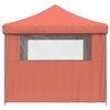 vidaXL Party Tent Folding Terracotta 292 x 292 x 315 cm Oxford Fabric