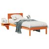 vidaXL Bed Frame with Headboard Wax Brown 75 x 190 cm Solid Pine Wood