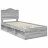 vidaXL Bed Frame Grey Sonoma 100 x 200 cm Solid Pine Wood
