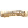 vidaXL Outdoor Sofa Set 8 pcs White Solid Acacia Wood