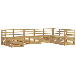 vidaXL Outdoor Sofa Set 8 pcs White Solid Acacia Wood