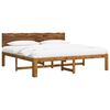 vidaXL Double Bed Frame with Headboard ROSTOCK Natural 193 x 203 cm