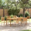 vidaXL Garden Dining Set 7 pcs Beige Solid Acacia Wood